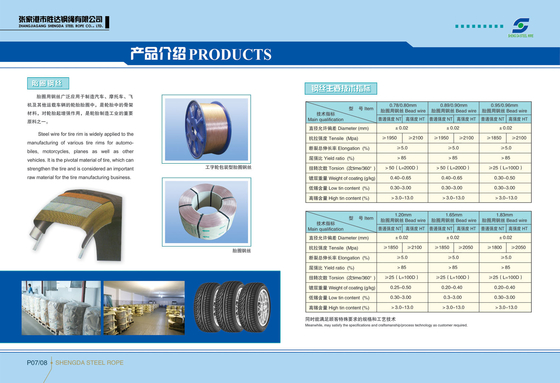 Rustproof Copper Coated Tire Bead Wire High Tensile 2300mpa , 0.96mmΦ